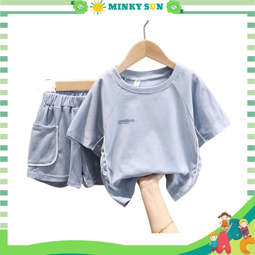 Đồ bộ bé trai chất cotton, Bộ cộc CCA từ 6-23kg MINKY Sun