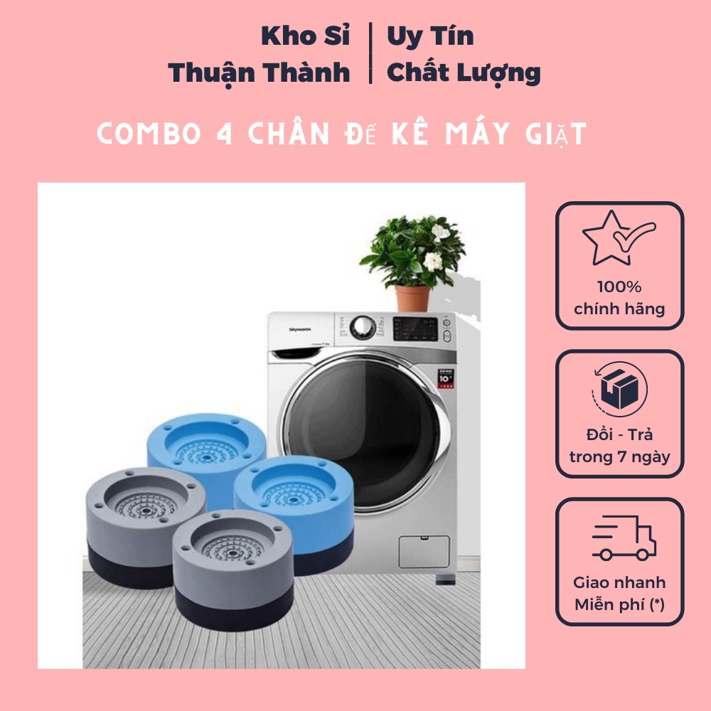 Combo 4 chân đế kê máy giặt chống rung chống ồn siêu tiện lợi (khosithuanthanh)