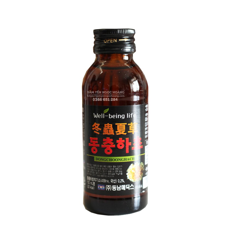 THÙNG 100 CHAI NƯỚC ĐÔNG TRÙNG HẠ THẢO DONGNAM MEDICAL HÀN QUỐC CHÍNH HÃNG 100ml