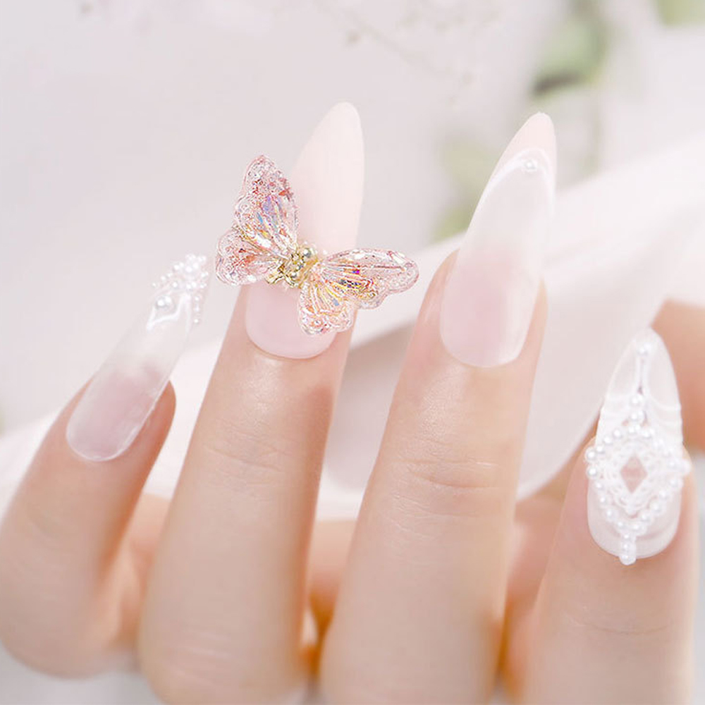 [Hàng mới về] Phụ kiện trang trí móng hình bướm 3d xinh xắn