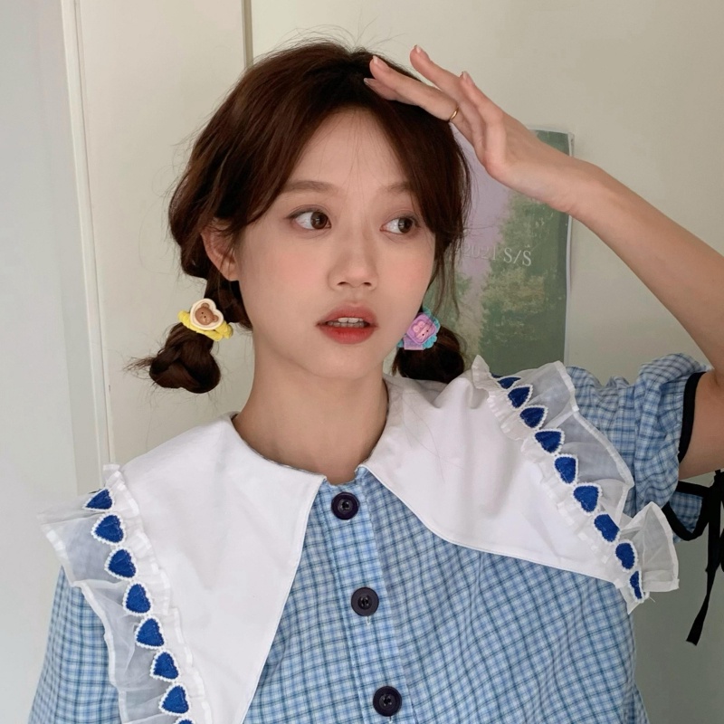 Dây Cột Tóc Co Giãn Họa Tiết Hoạt Hình Dễ Thương Cho Bé Gái