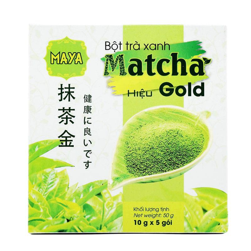 Bột Trà Xanh Maya Matcha Gold Cocoa Indochine 50G (5 Gói)