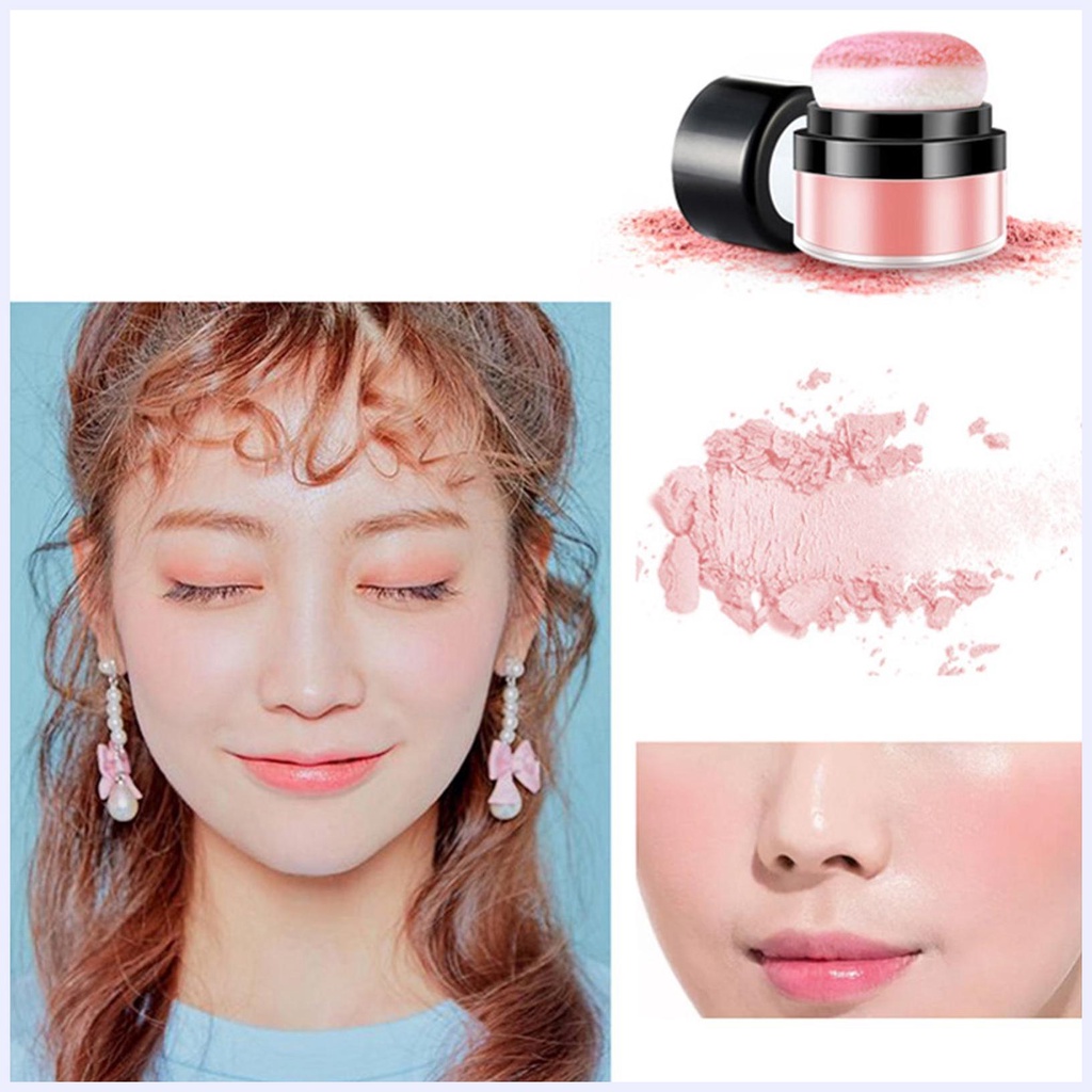 Phấn má hồng trang điểm nữ màu hồng san hô, phấn má hồng dễ thương