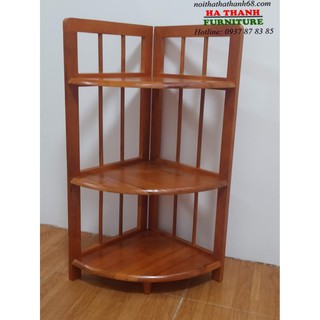 Kệ góc tường gỗ 3 tầng- Kệ trang trí xinh