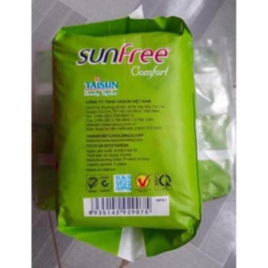 Combo 8 gói Băng vệ sinh sunfree có cánh 24cm ( Gói 8 miếng)