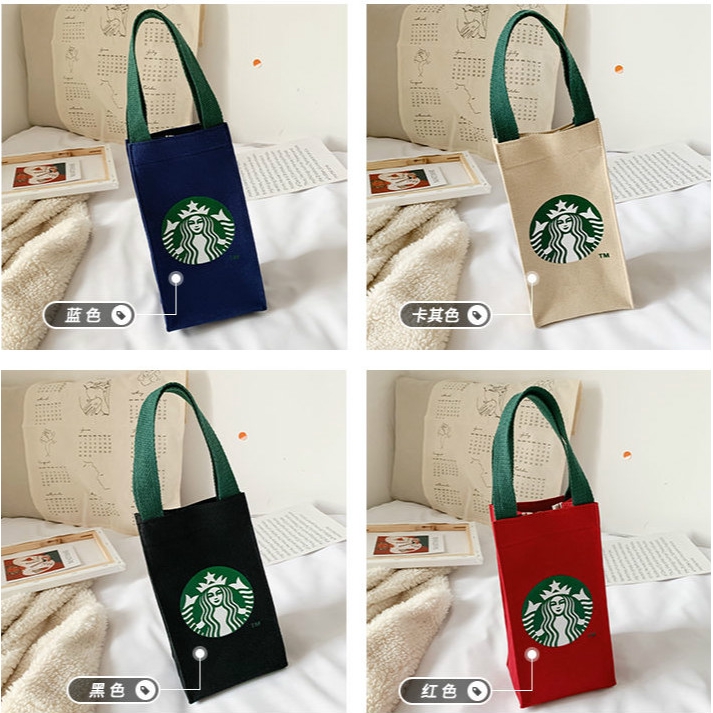 Ready stock STARBUCKS Túi Xách Nữ Vải Bạt Thời Trang Hàn