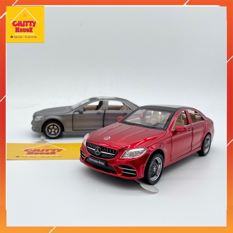 Ô tô hợp kim mô hình Mercedes C260L tỷ lệ 1:32 dùng sưu tầm, trang trí taplo, đồ chơi