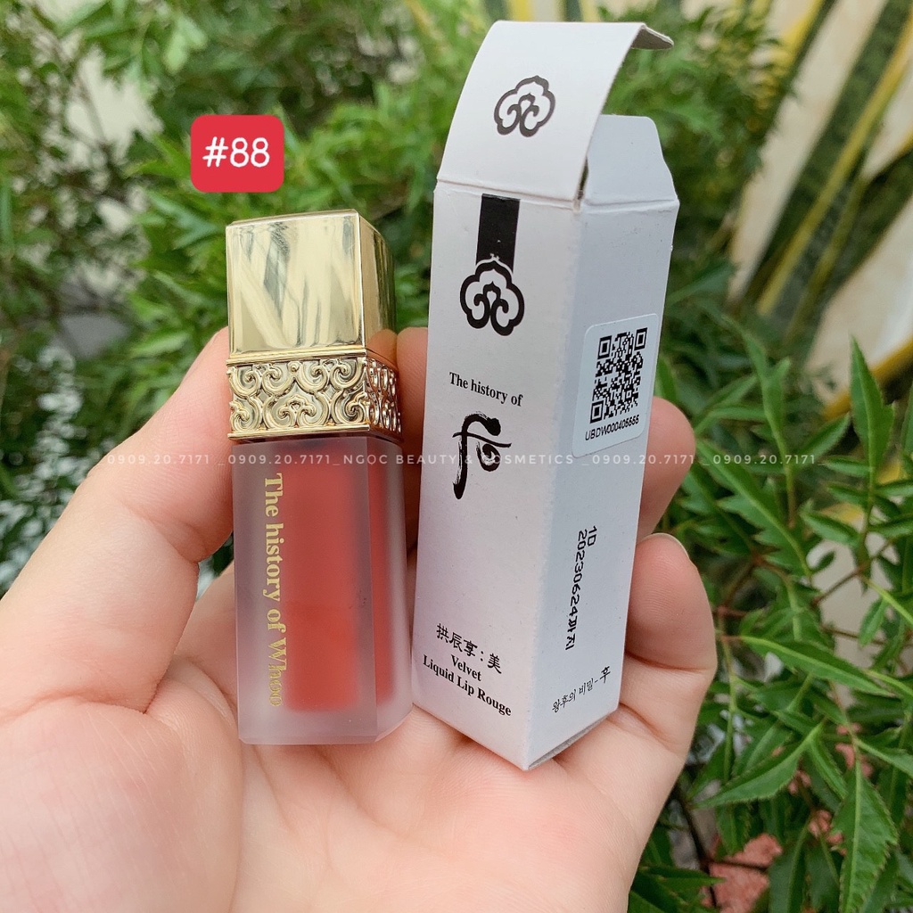 Son kem nhung lì Whoo GJH Mi Velvet Liquid Lip Rouge mini 2.3g