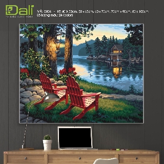 Tranh treo tường tự tô màu số hóa DALI Tranh Bình yên C004