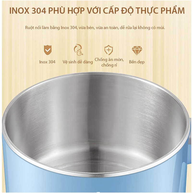 Ấm đun nấu đa năng Tiross 1.2 lít TS1366