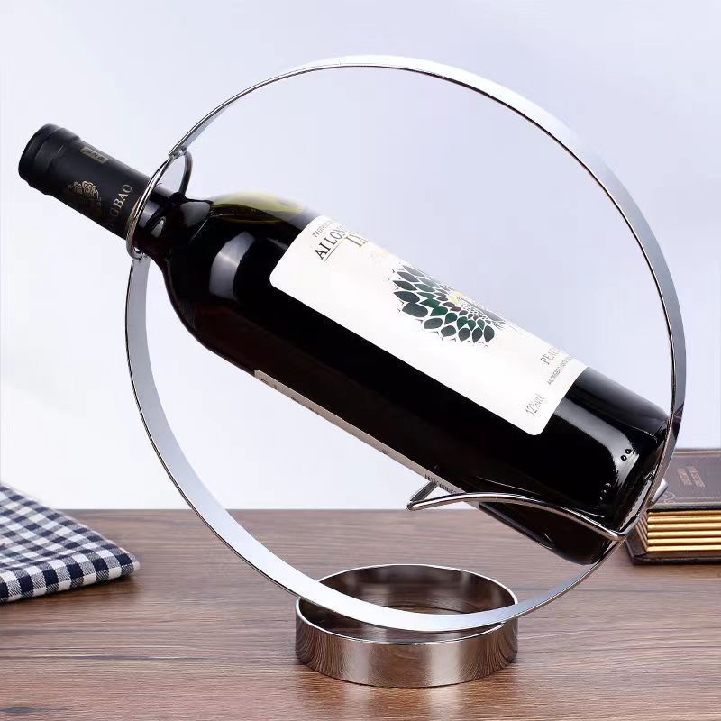 Giá Đỡ Trưng Bày Rượu Hình Tròn Bằng Sắt Phong Cách Châu Âu Hiện Đại Sáng Tạo Trang Trí Phòng Khách