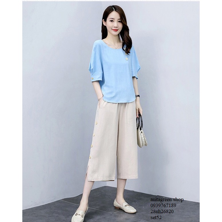 nh26820-SET ÁO TAY PHỒNG QUÀN ỐNG RỘNG | BigBuy360 - bigbuy360.vn