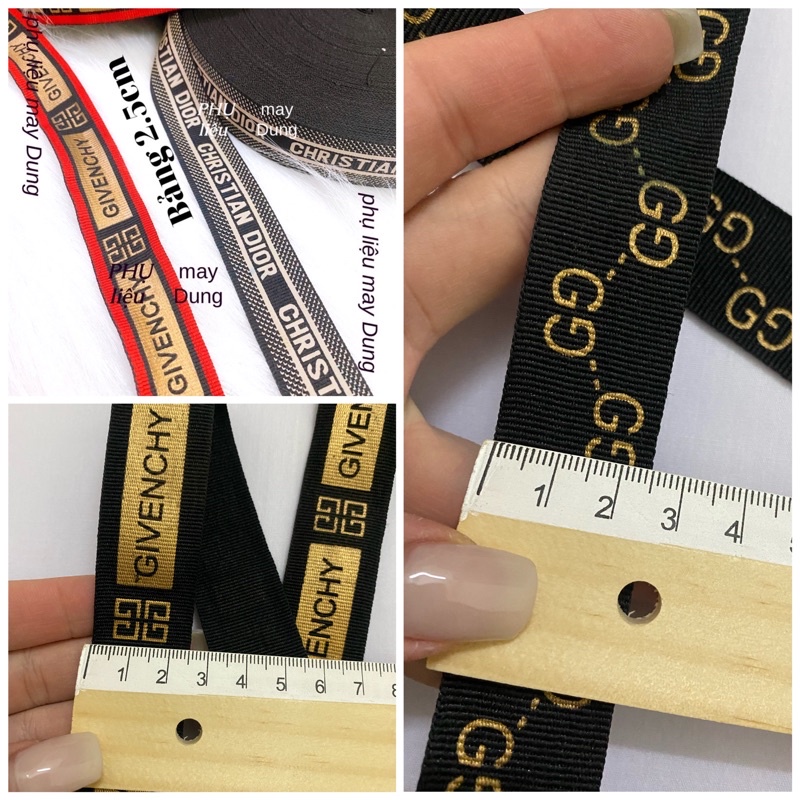 Dây viền bảng 2.5cm không co dãn