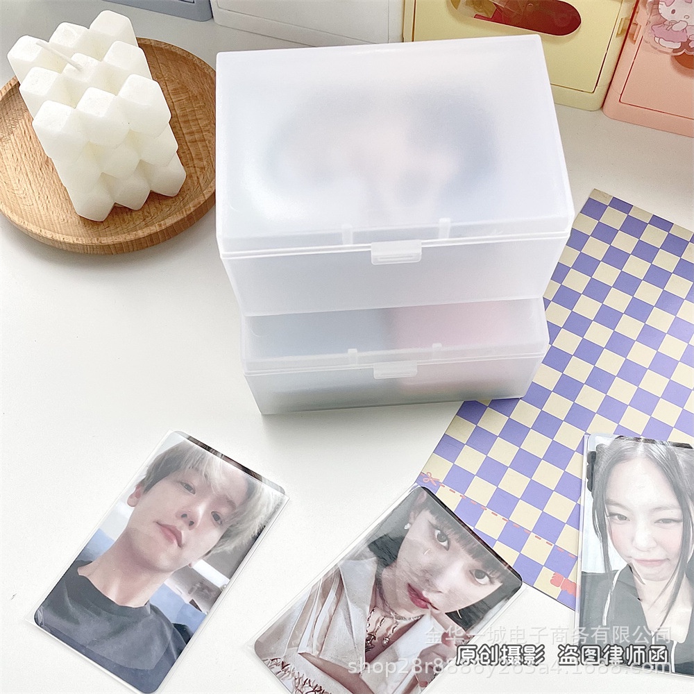 Hộp Đựng Thẻ Dán Trong Suốt Chống Bụi Phong Cách muji Nhật Bản