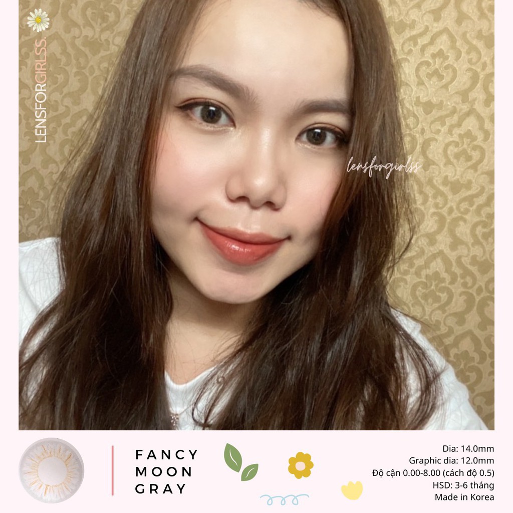 kính áp tròng cận <Hàng mới về> Kính áp tròng FANCY MOON GRAY (Hsd 3-6 tháng)