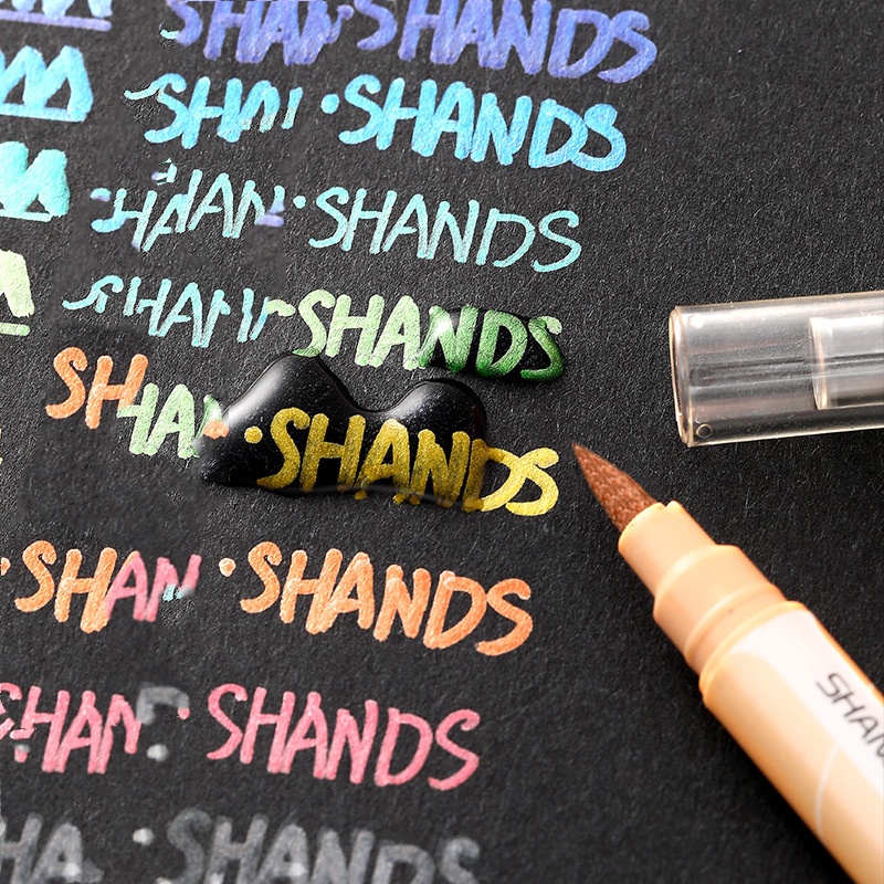 Bút Hai Đầu Mềm Mại Với 12 Màu Lựa Chọn