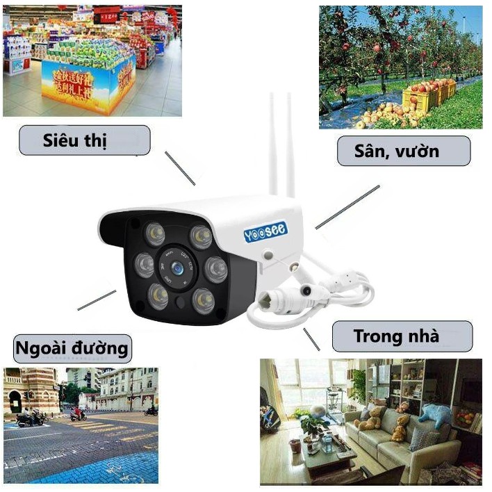 Camera IP YooSee Ngoài Trời FHD 1080 Tiếng Việt + Thẻ Nhớ 32Gb Yoosee