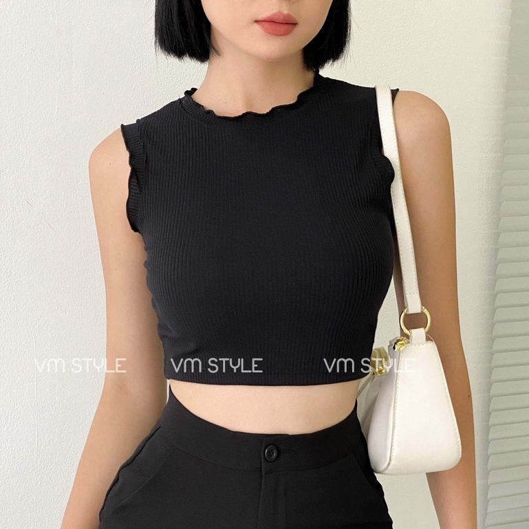 Áo thun 3 lỗ VM STYLE cuốn biên ulzzang thời trang nữ 22ATU02T371103