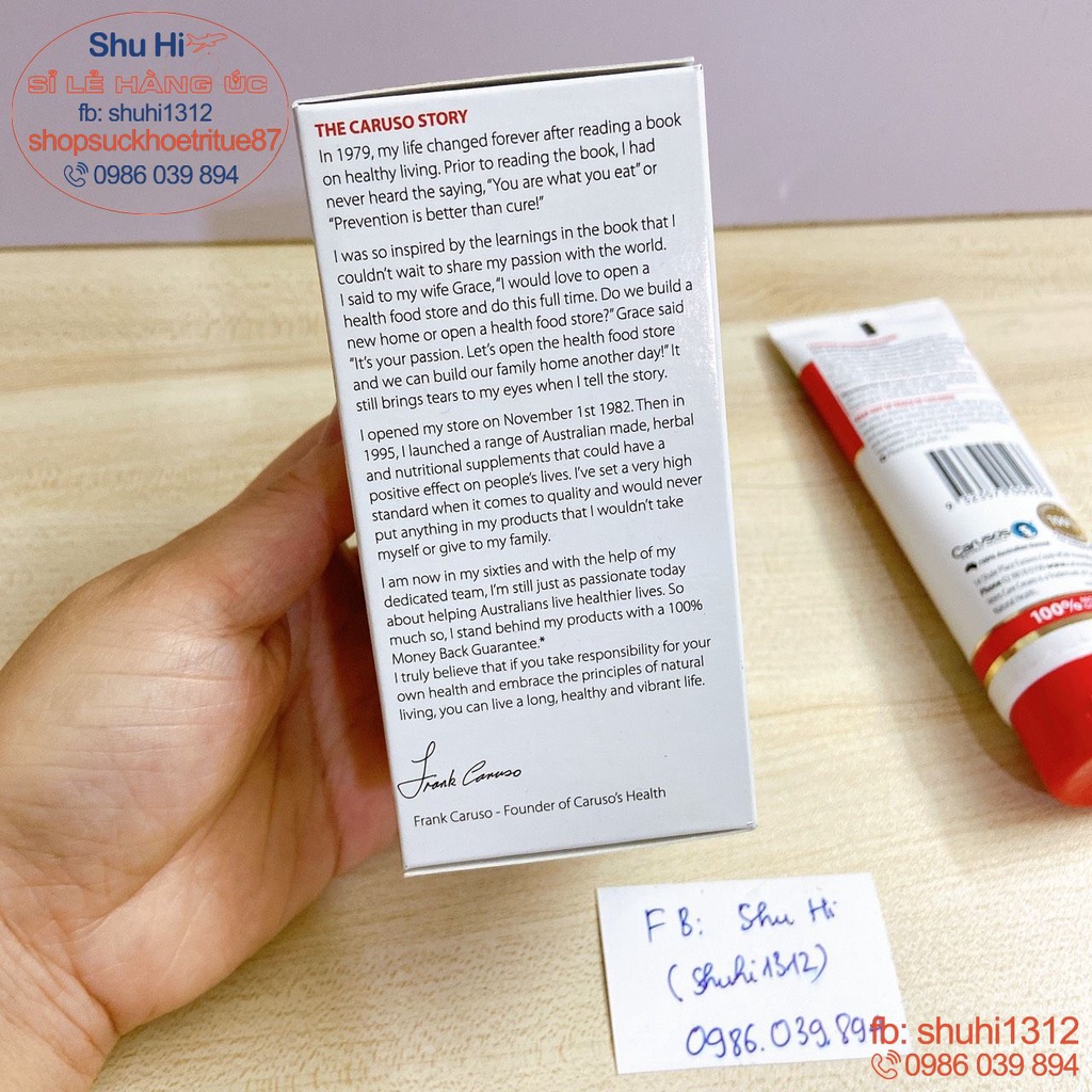 Viên uống giãn tĩnh mạch carusos venis clear caruso's 60 viên, kem bôi giãn tĩnh mạch venis clear cream caruso's 75g