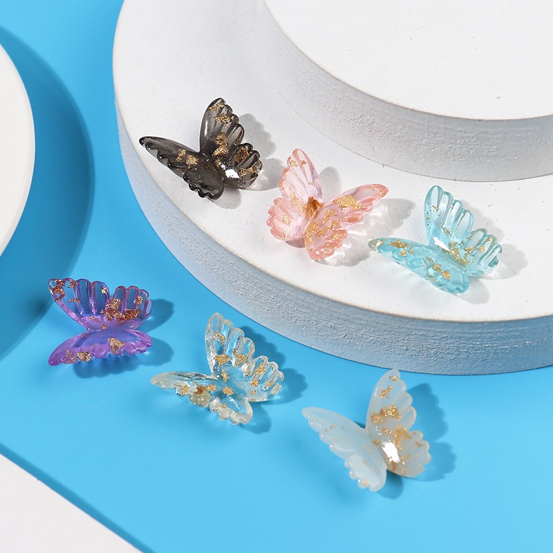 bướm pha lê Resin phụ kiện dép Crocs charm DIY khóa giày crocs jibbitz Nhựa trang sức Phụ kiện trang trí giày crocs nút trang trí điện thoại di động Nắp đậy / Khung ảnh / Cốc nước / Túi Nguyên liệu làm phụ kiện handmade sáng tạo