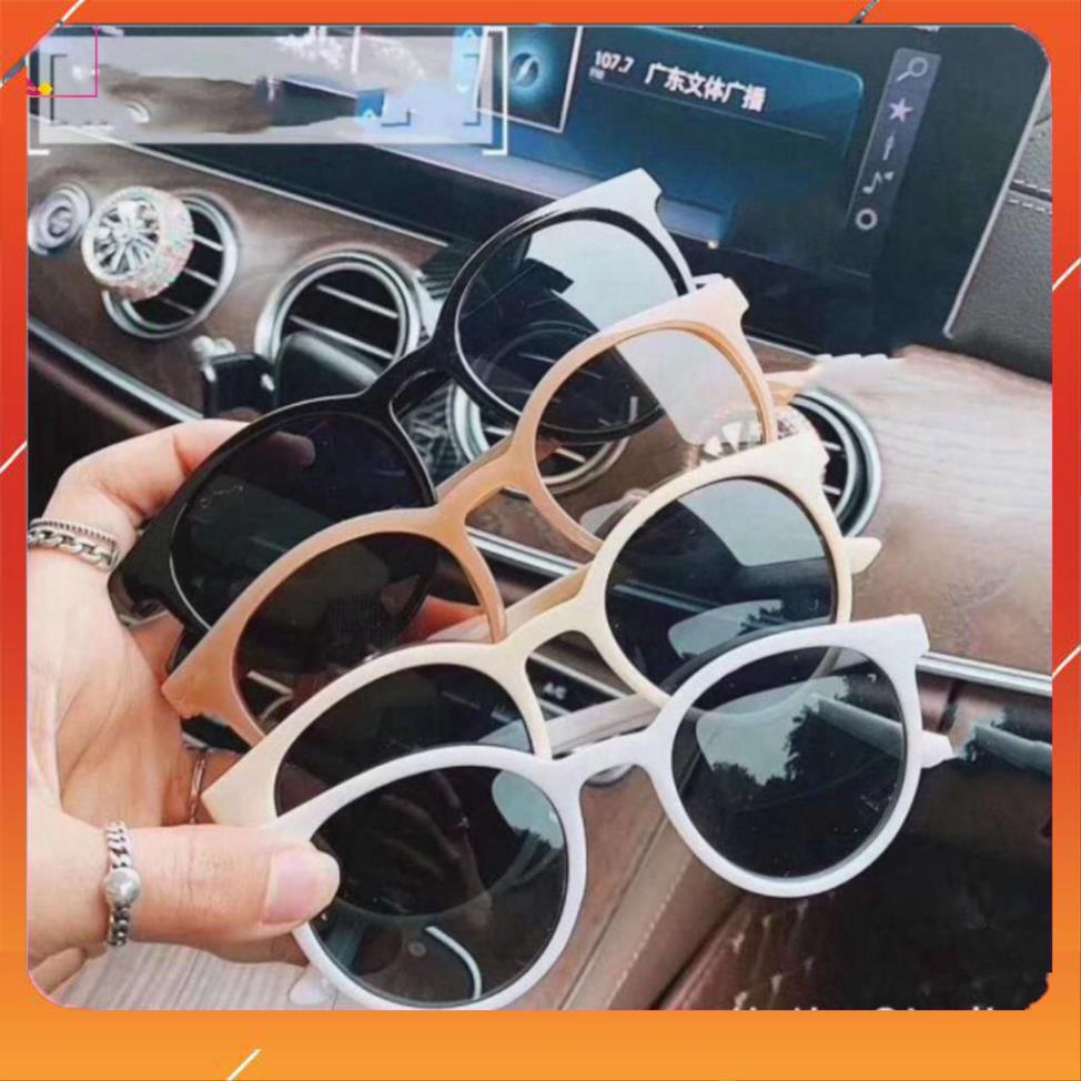 Kính mát kính râm gọng tròn nhỏ phong cách Hàn Quốc _Style