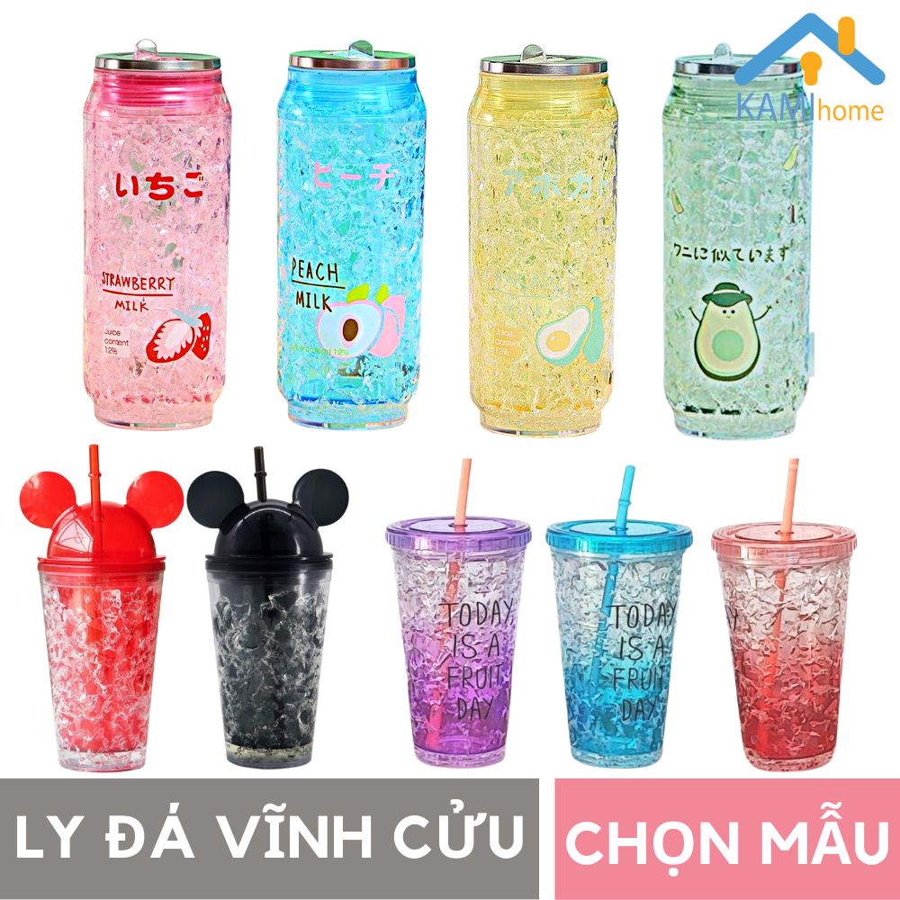 Ly uống nước có ống hút (Lớp đá lạnh vĩnh cửu) cỡ 450ml mã 22012