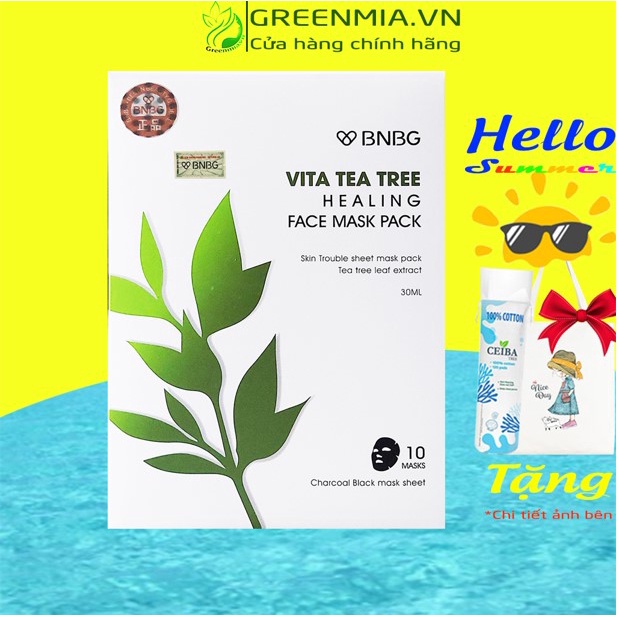 BNBG Mặt Nạ Tràm Trà [HỘP 10 MIẾNG] BNBG Vita Tea Tree Healing Face Mask Pack [NHẬP KHẨU CHÍNH HÃNG