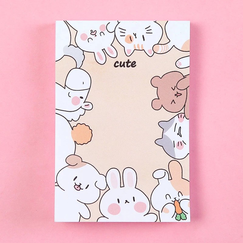 Giấy Note Ghi Chú Cute Đáng Yêu, Xấp 100 Tờ Cartoon