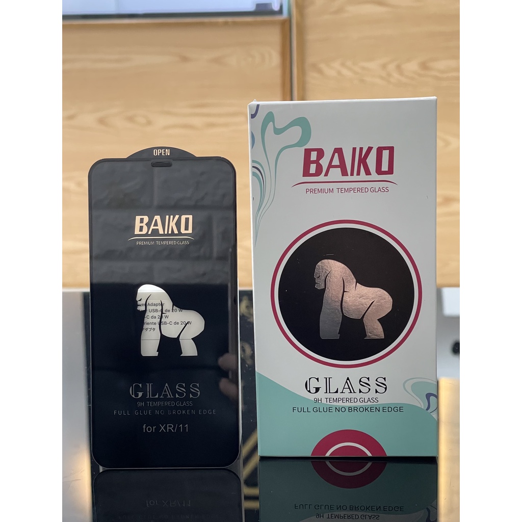 Kính Cường Lực iPhone Chính Hãng BAIKO full màn, siêu cứng chống bụi màng loa cho ip X/XS/11pro/XR/11