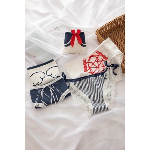 Quần Lót Nữ Cotton Cao Cấp Nâng Mông Thông Hơi Hoạ Tiết Dễ Thương 8012 nội y xanh chất đẹp