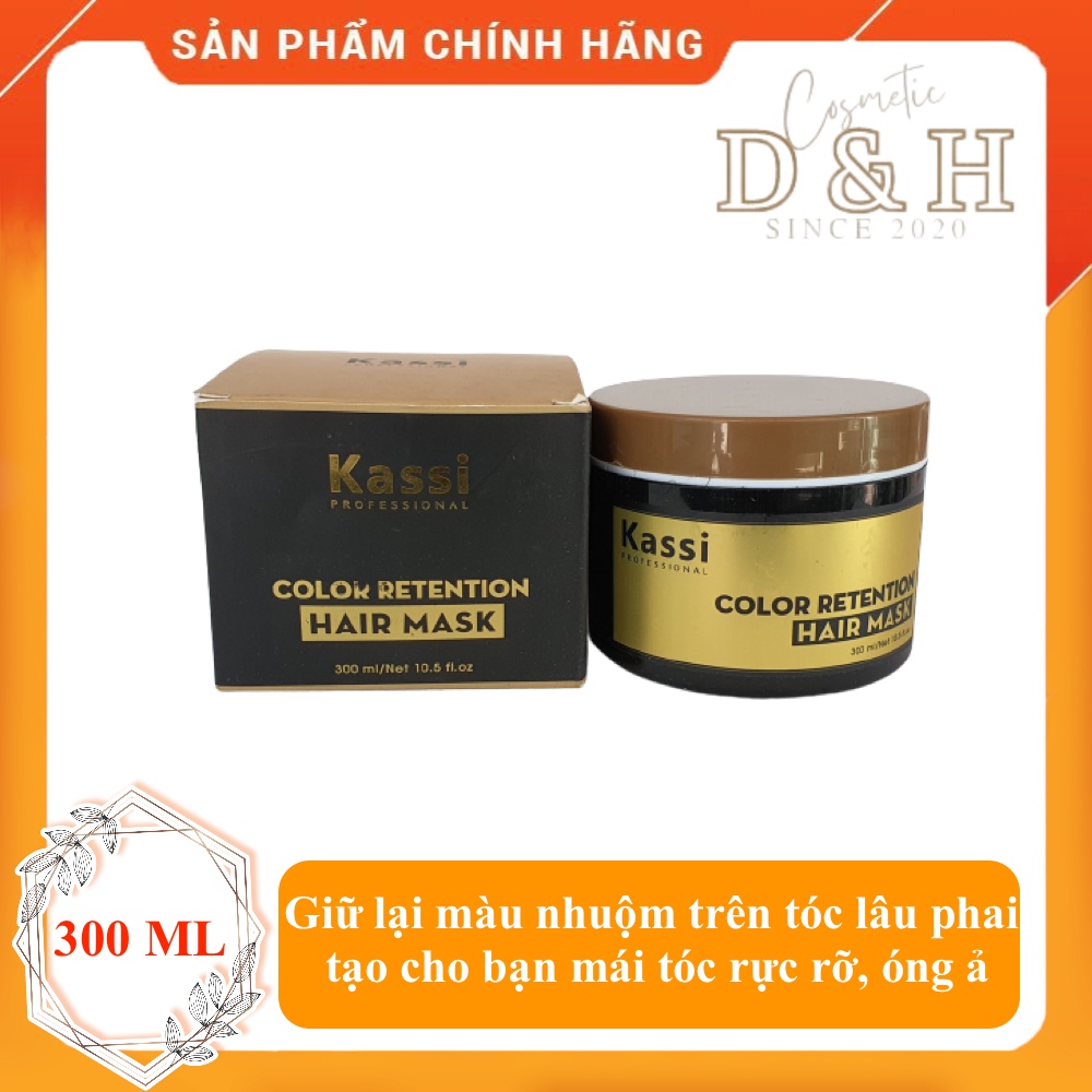 Kem hấp giữ màu tóc nhuộm Kassi SILK PRO 300ml giữ lại màu nhuộm trên tóc lâu phai, tạo cho bạn mái tóc rực rỡ, óng ả