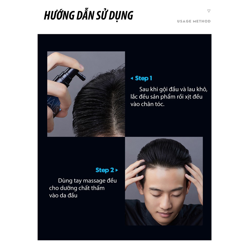 Xịt Dưỡng Da Đầu Làm Sạch Dưỡng Ẩm Phục Hồi Tóc Hair Care BLUEMAN 100ml ZL74