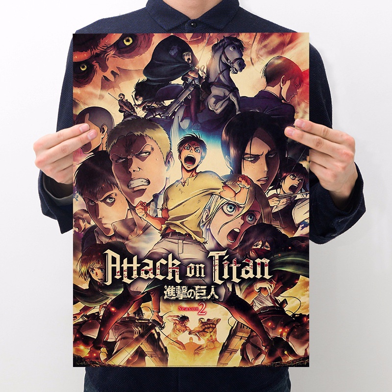 Poster Phim Attack on Titan 50.5 * 35cm