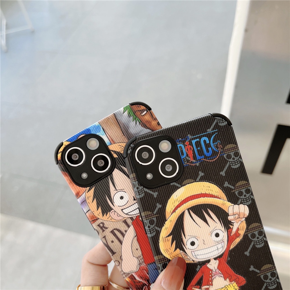 Ốp điện thoại silicon họa tiết Luffy dễ thương thích hợp cho iPhone 13 Pro 6 7 8 Plus X XS Max XR 11 Pro 12 13 Pro Max