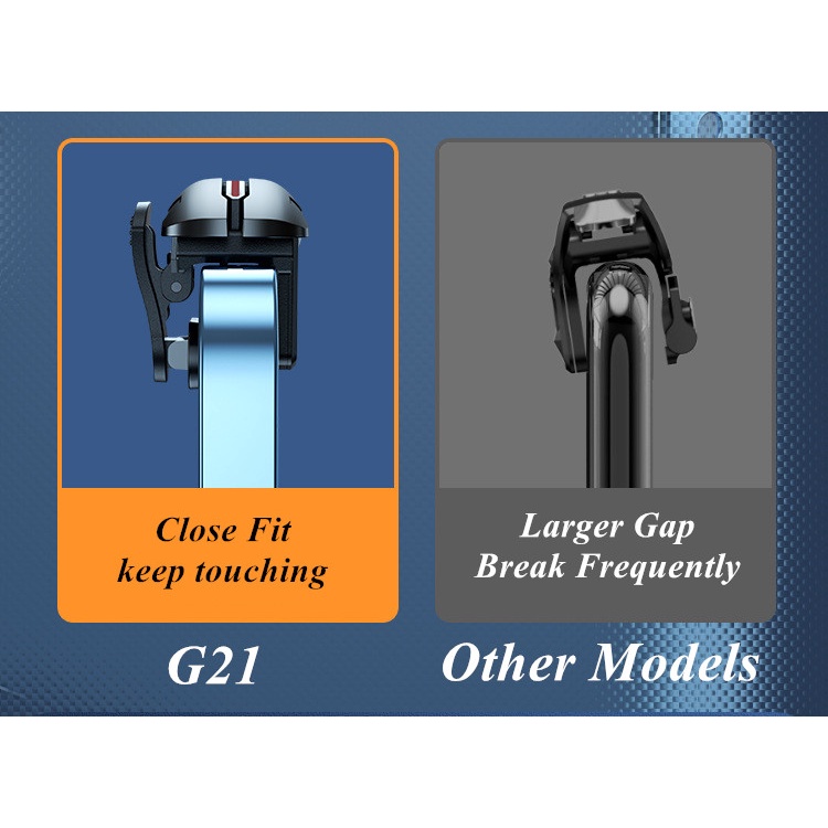 Tay Cầm Chơi Game PUBG G21 Có 6 Nút Bấm Bằng Hợp Kim L1 R1 Chuyên Dụng Cho Điện Thoại Samsung Huawei