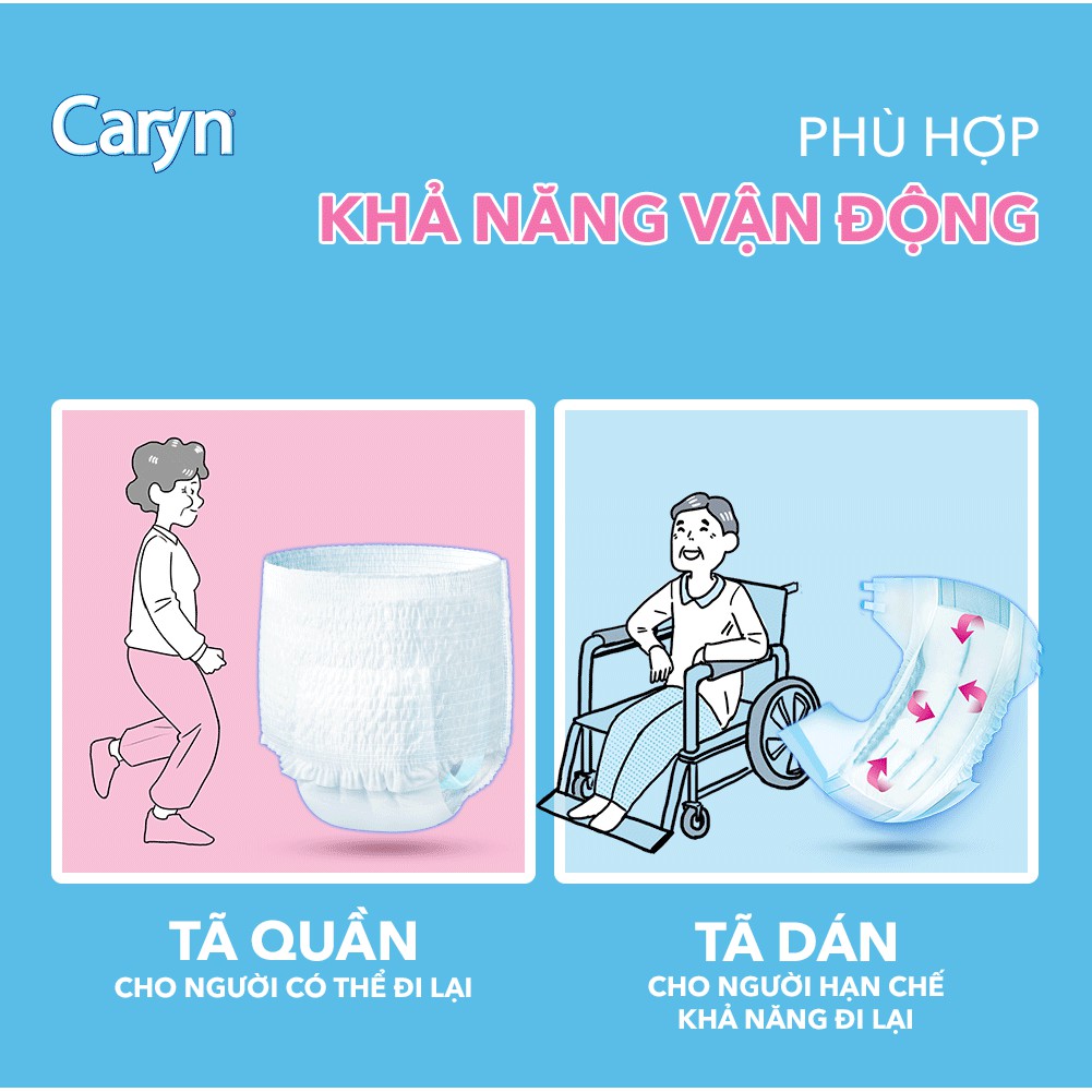 Tã/Bỉm dán người lớn Caryn gói L10