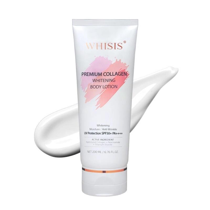 Sữa dưỡng thể trắng da chống nắng Whisis Premium Collagen Whitening Body Lotion - Tuýp 200ml