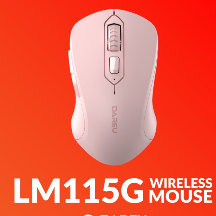 Chuột không dây DAREU LM115G Seri kết nối 10m ,tặng kèm pin,kết nối Wireless - Hàng chính hãng
