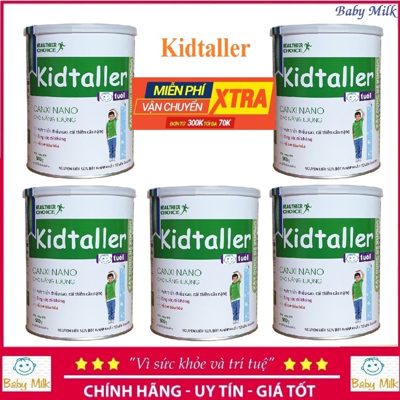 Combo 5 lon sữa bột Kidtalent 1, kidtaller (900g)