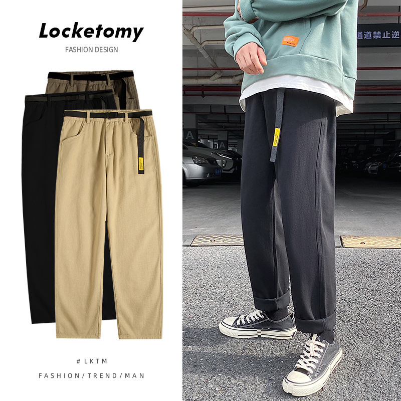 DUNEA Quần Jeans Dài Ống Rộng Thời Trang Cá Tính Cho Nam