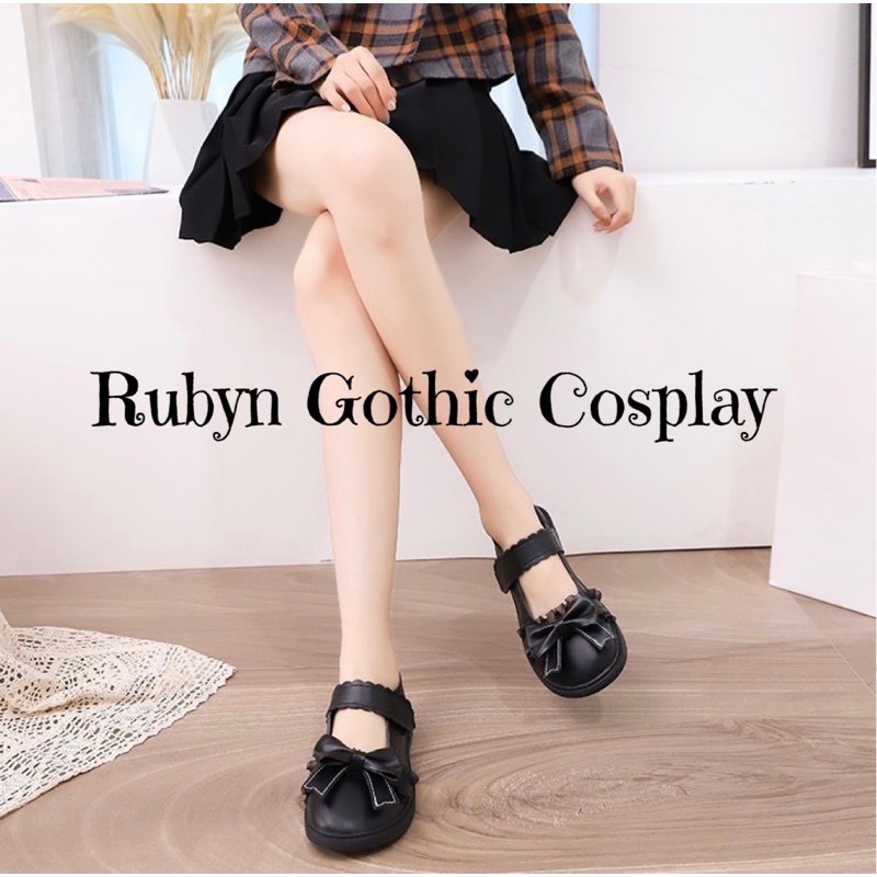 [Sẵn] 💓 Giày Búp Bê Lolita Mary Janes phối ren nơ xinh xắn ( Size 35 - 40 ) | BigBuy360 - bigbuy360.vn