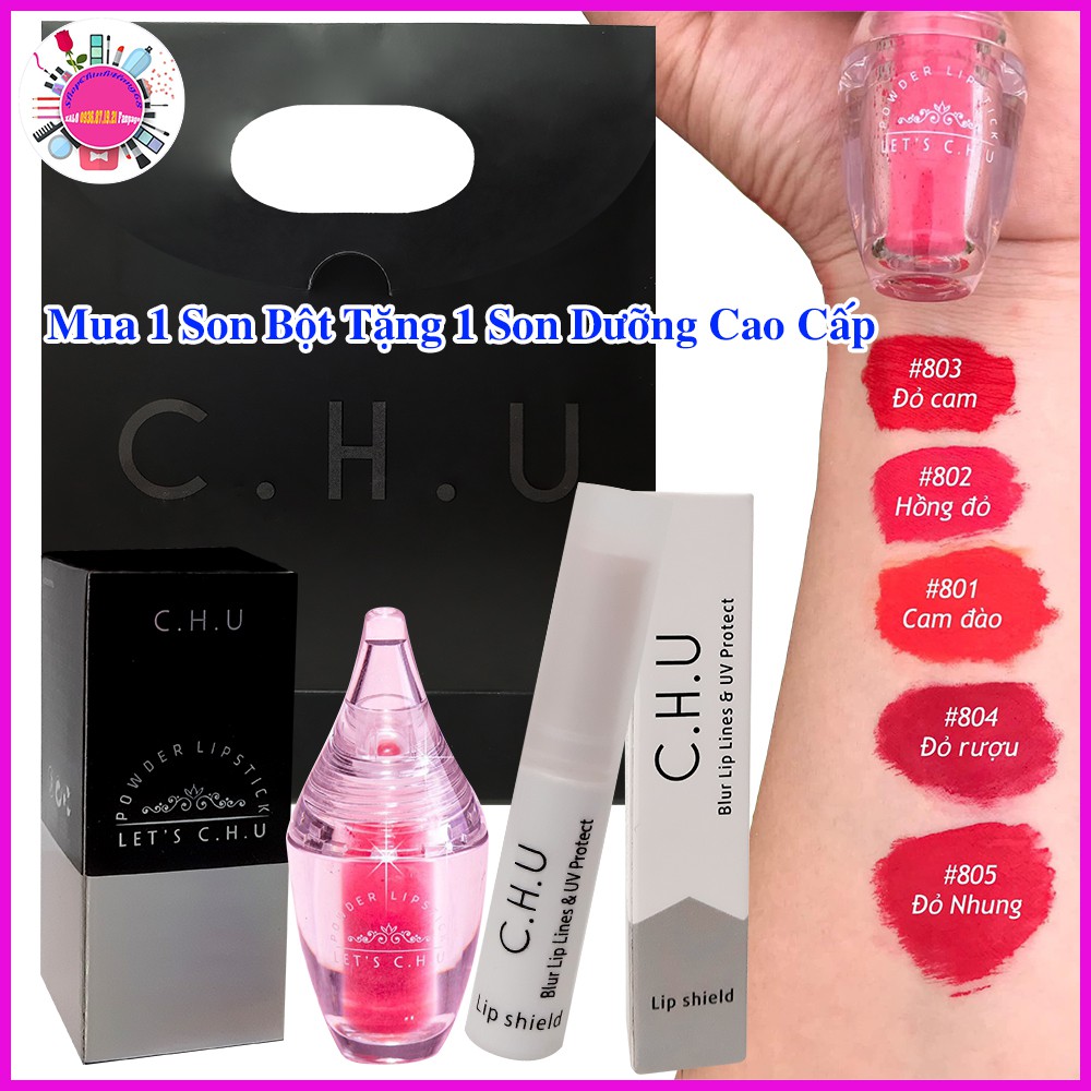 Son BỘT CHU Lipstick Mịn Mượt Bám Màu Lâu Trôi Tặng Son bảo vệ