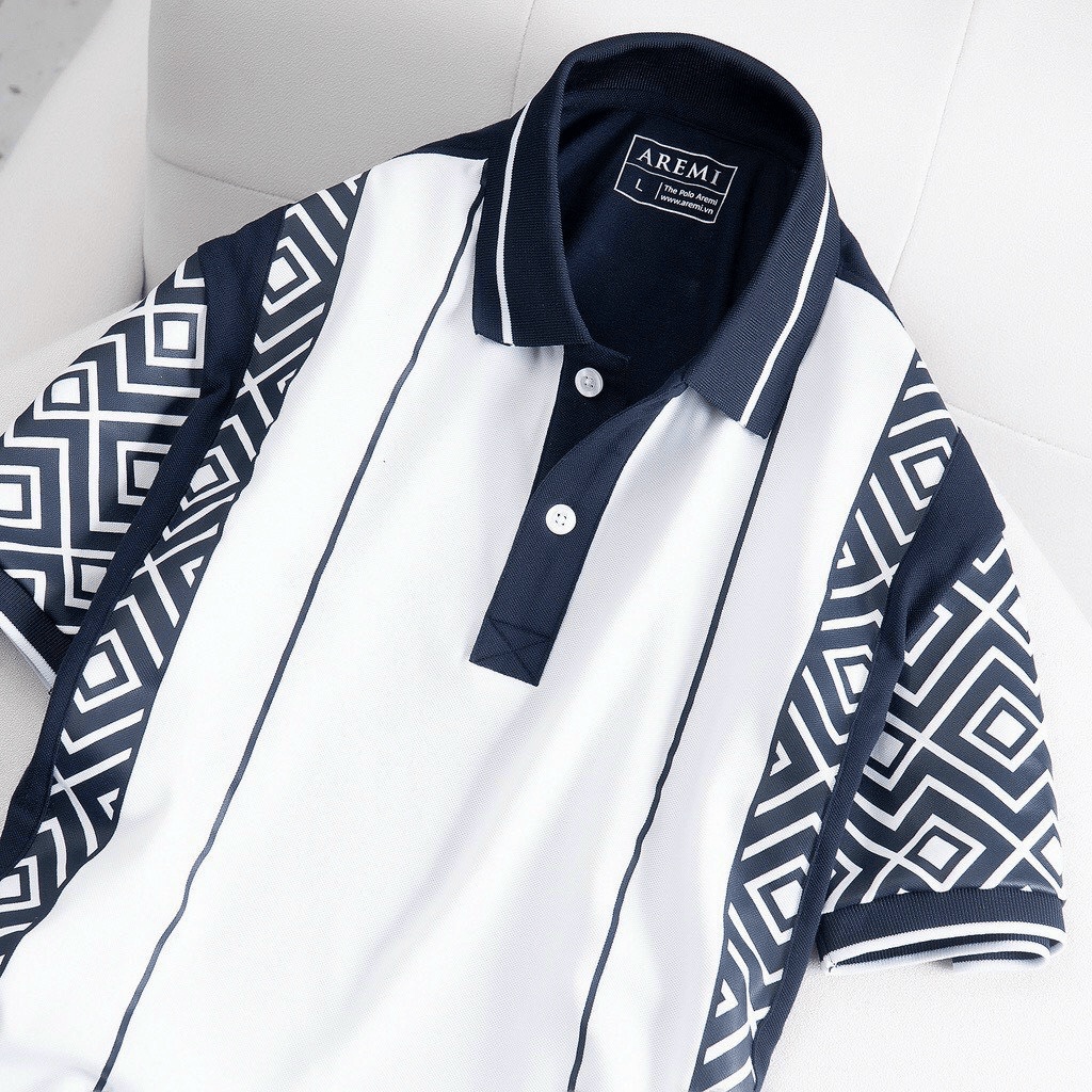 Áo thun nam cổ trụ cao cấp in họa tiết phối màu cá tính phong cách sang trọng lịch lãm hot trend [NEW UNISEX]