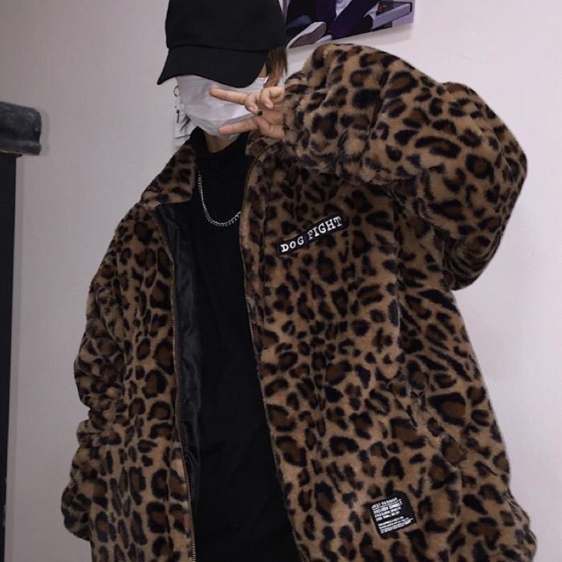 [Áo hoạ tiết beo lông mịn]