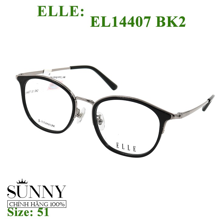 EL14407 - gọng kính Elle chính hãng, bảo hành toàn quốc