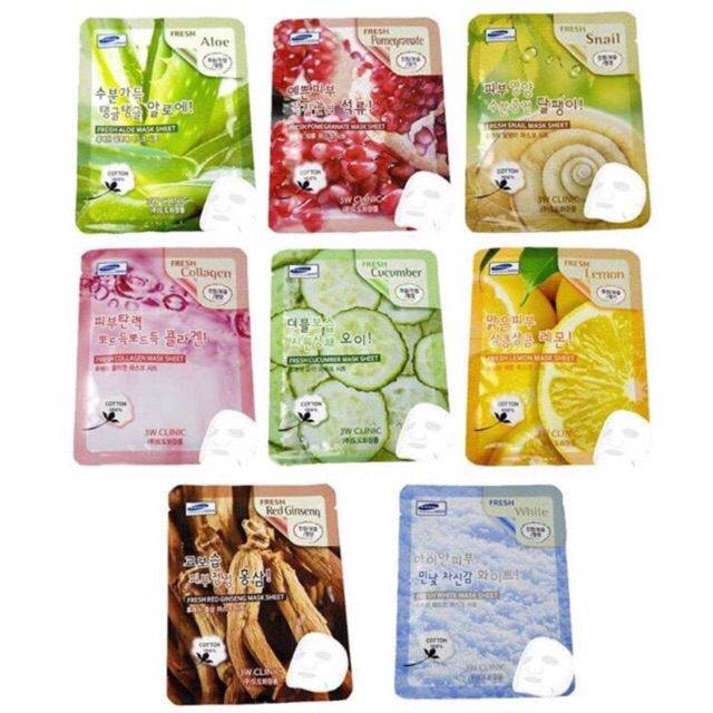 Lẻ Miếng Mặt Nạ Dưỡng Da 3W Clinic Fresh Mask Sheet 23ml