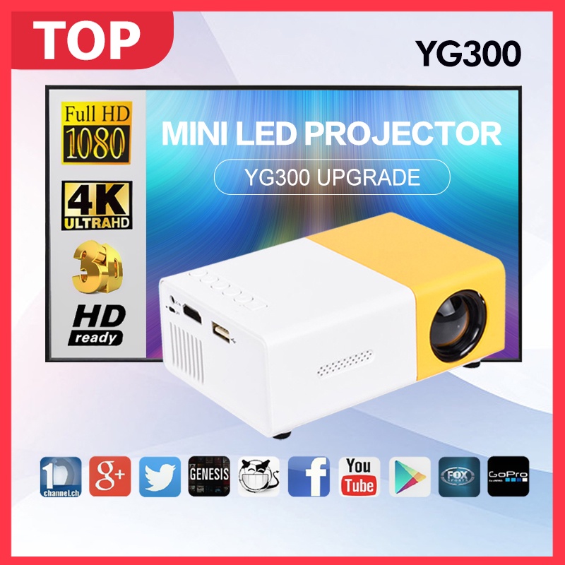 Máy Chiếu Mini YG300 LED 3d HD 1080p Rạp Phim SD AV USB HDMI