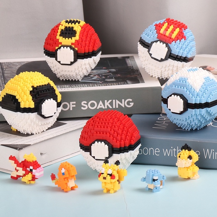 Bộ đồ chơi xếp hình pikachu mini cho trẻ em