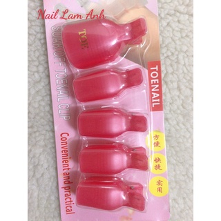 Kẹp ủ móng chân set 5 chiếc, kẹp ủ móng làm nail