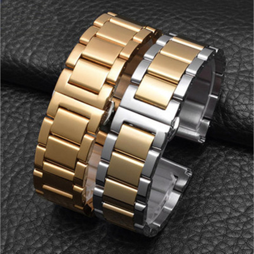 Dây đeo đồng hồ MONTBLANC bằng thép không gỉ kích thước 16mm 18mm 20mm 21mm 22mm 23mm 24mm